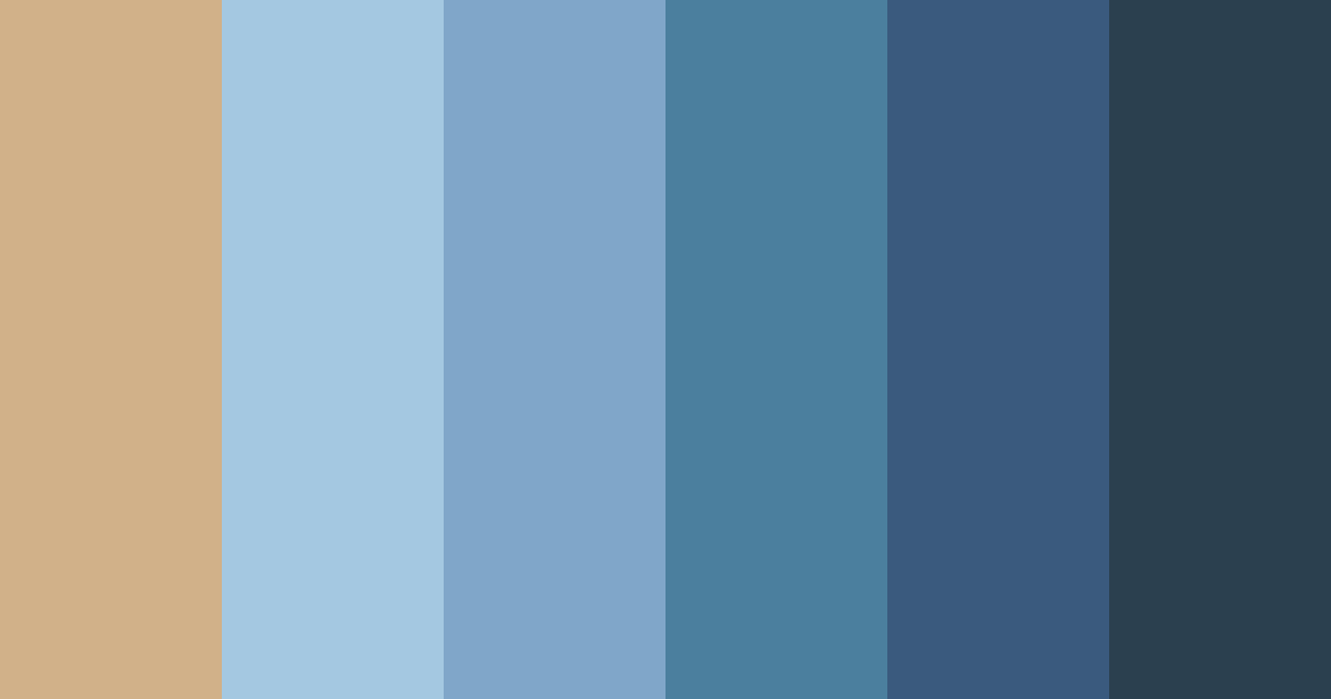 Download light blue and brown color palette PNG image (landscape)