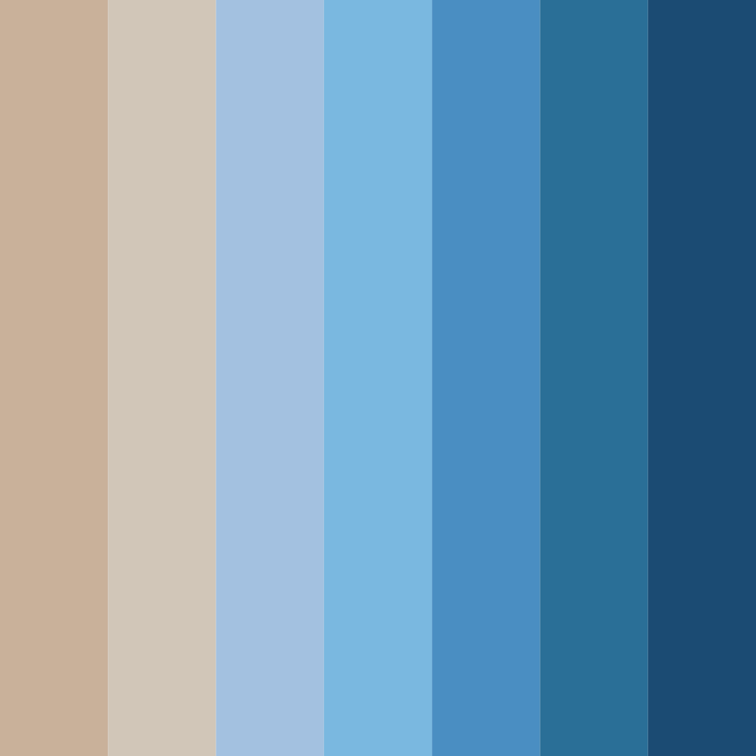 Download coastal serenity color palette PNG image (square)