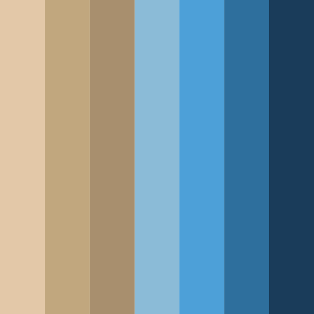 Download light brown and blue skies color palette PNG image (square)