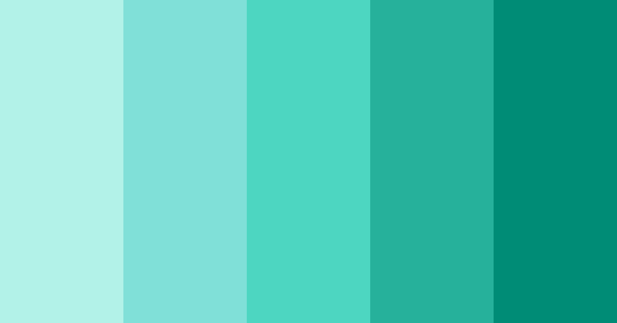 Download minty fresh color palette PNG image (landscape)