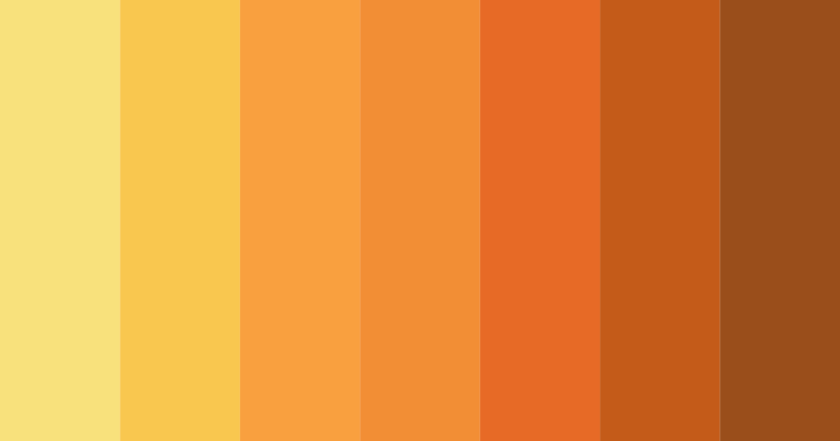 Download marigold sunset color palette PNG image (landscape)