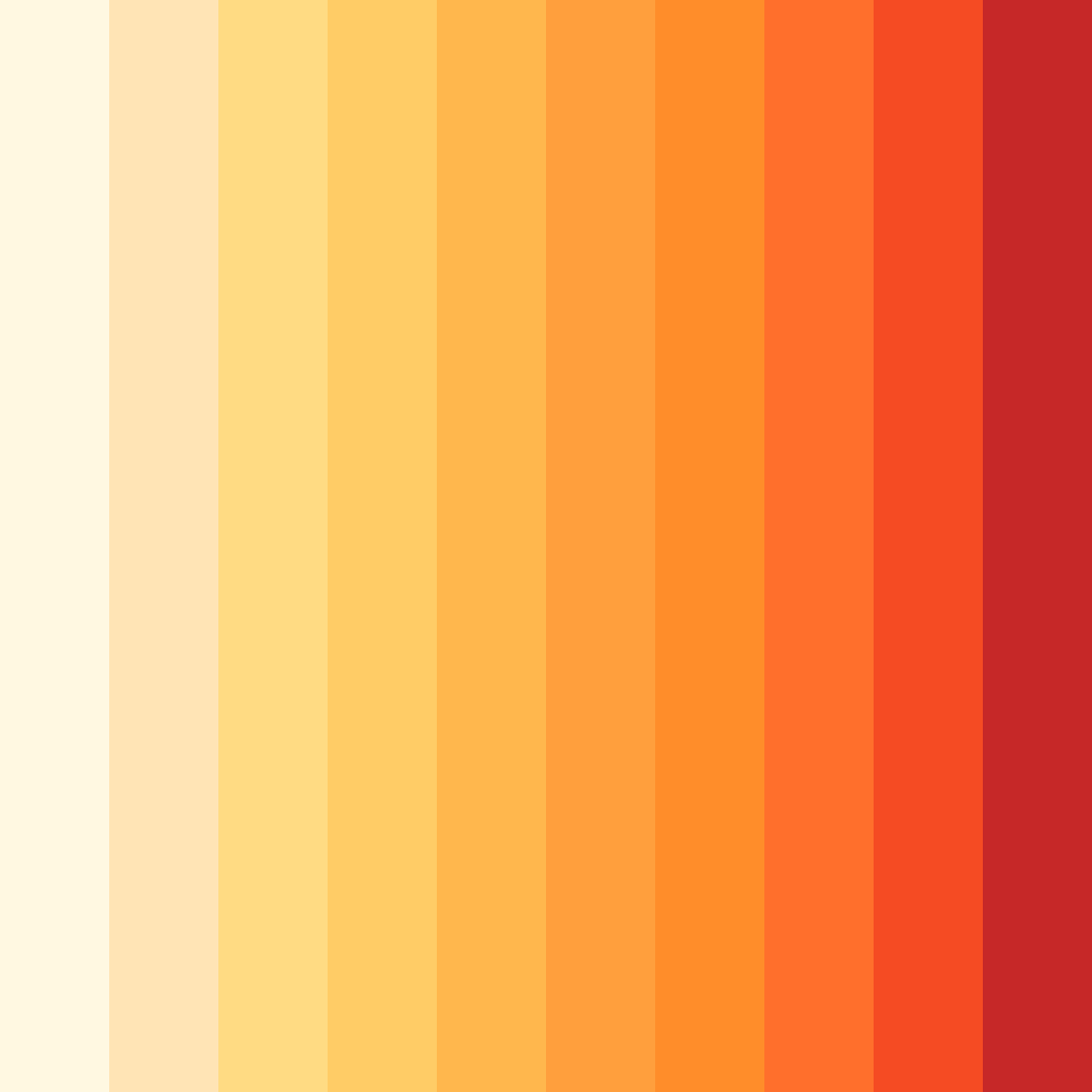 Download creamy sunset color palette PNG image (square)