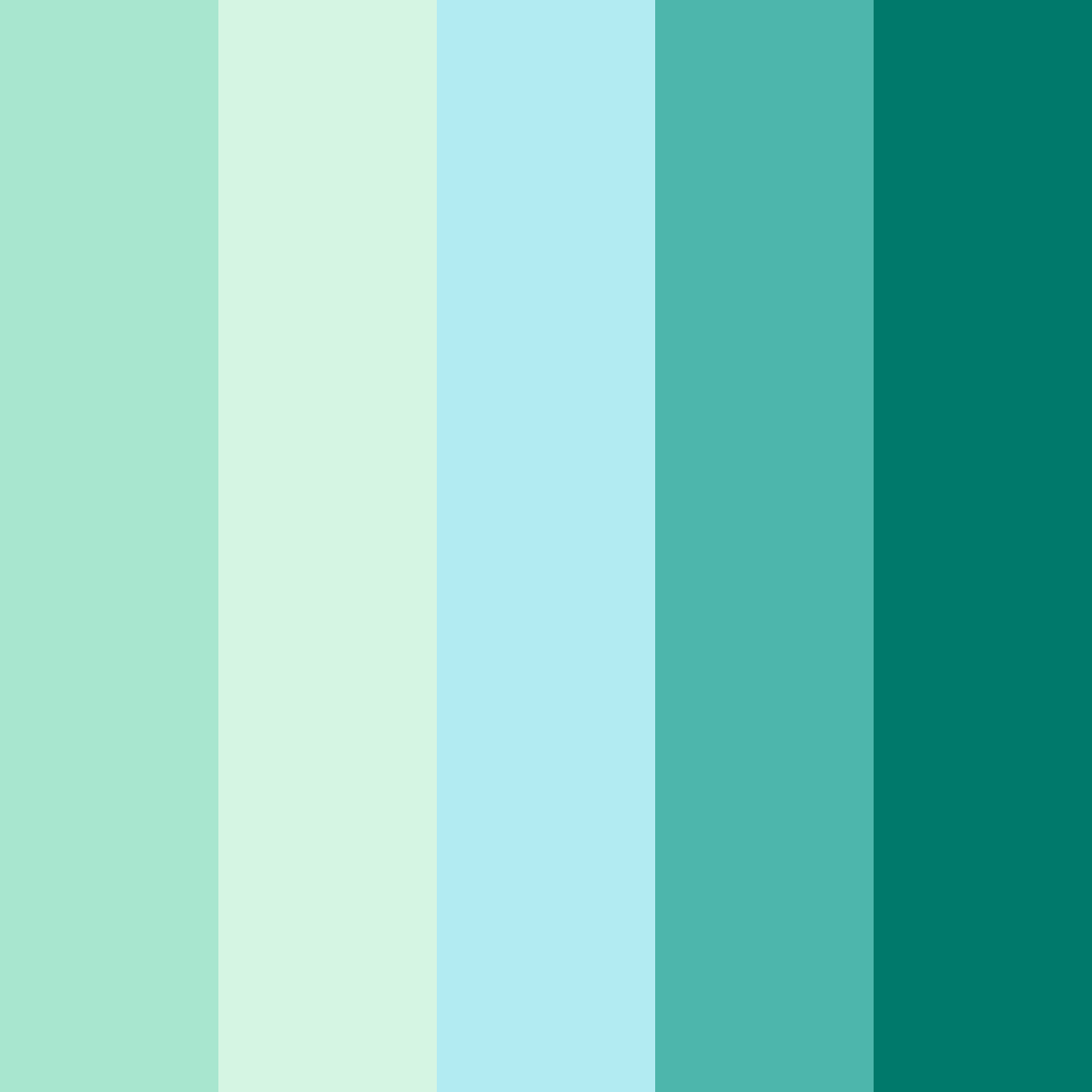 Download emerald oasis color palette PNG image (square)