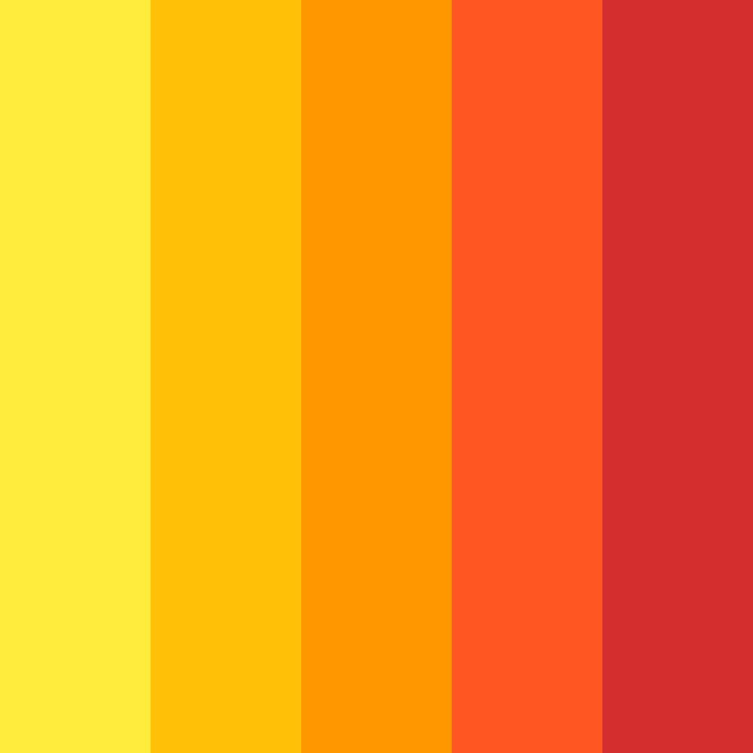 Download warm sunset color palette PNG image (square)
