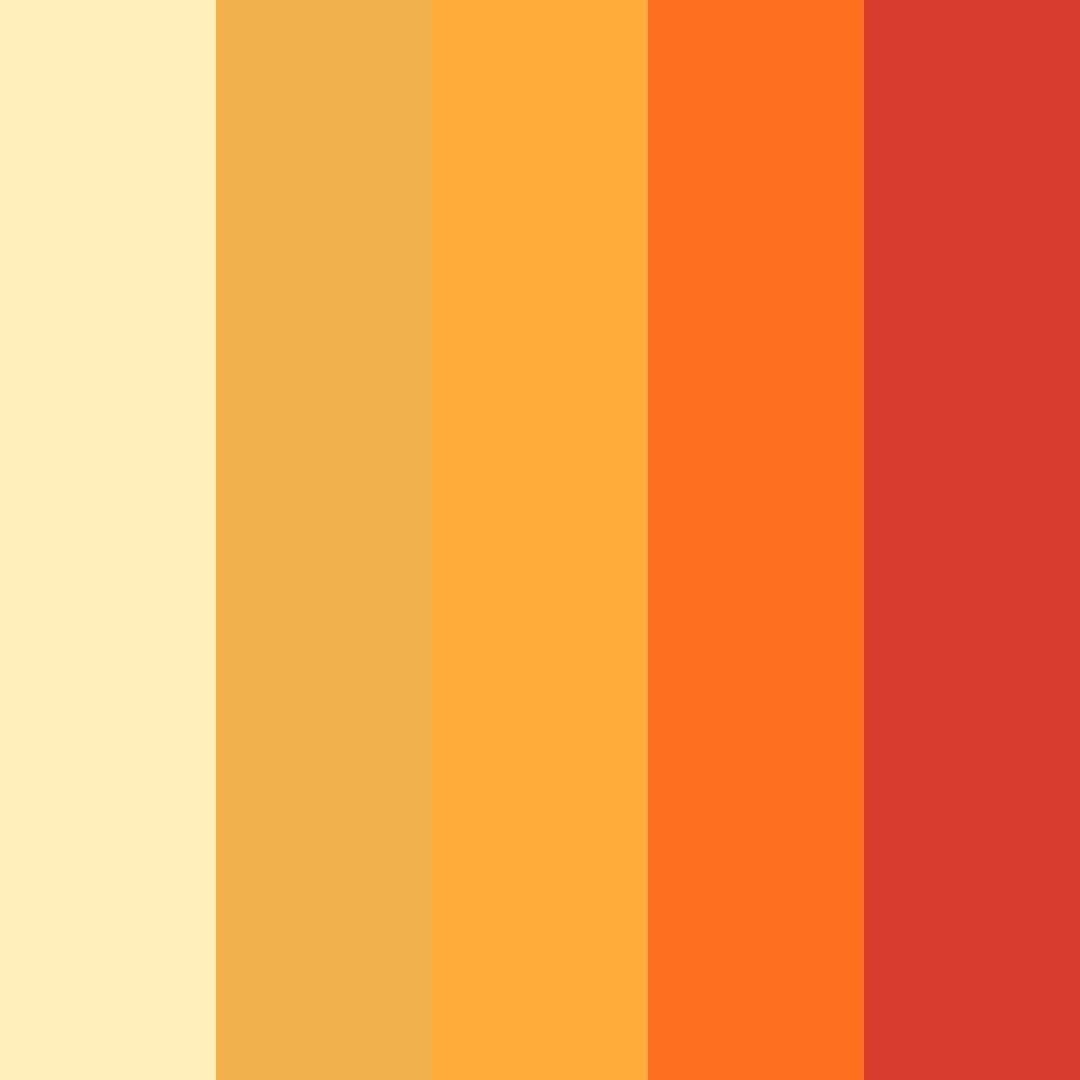 Download warm sunset color palette PNG image (square)