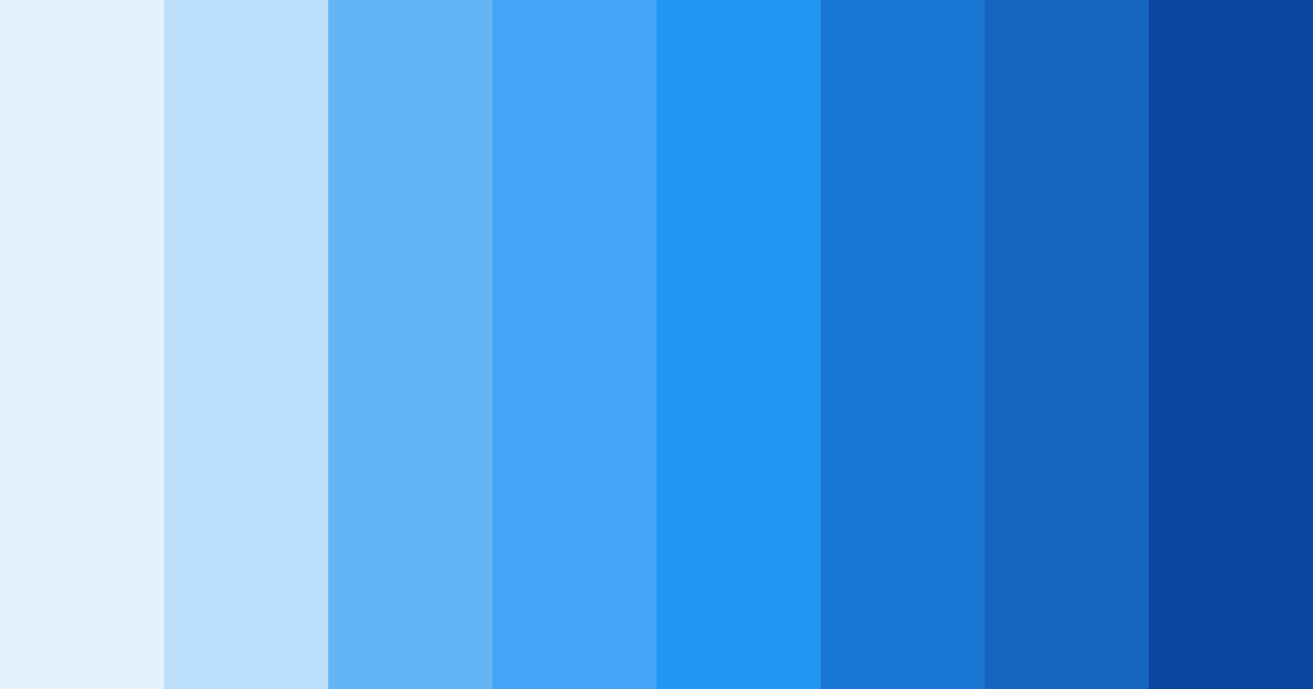 Download blue shades color palette PNG image (landscape)