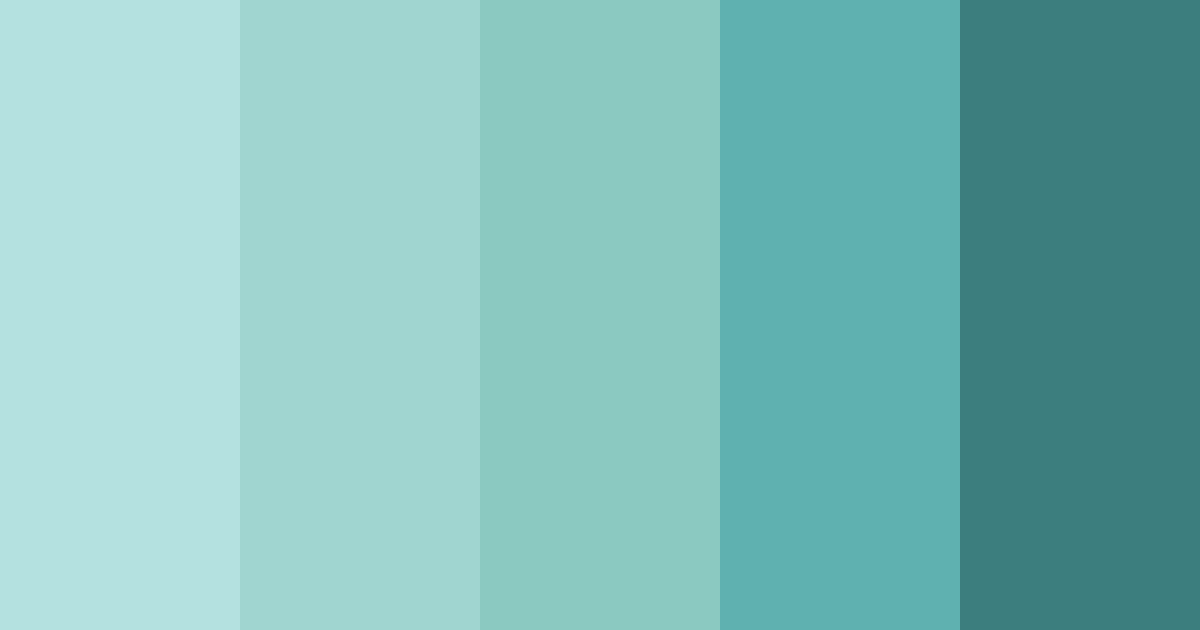 Download teal serenity color palette PNG image (landscape)