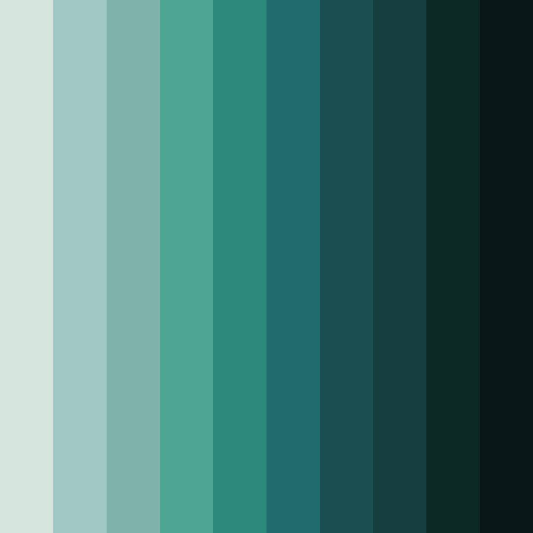 Download teal forest color palette PNG image (square)