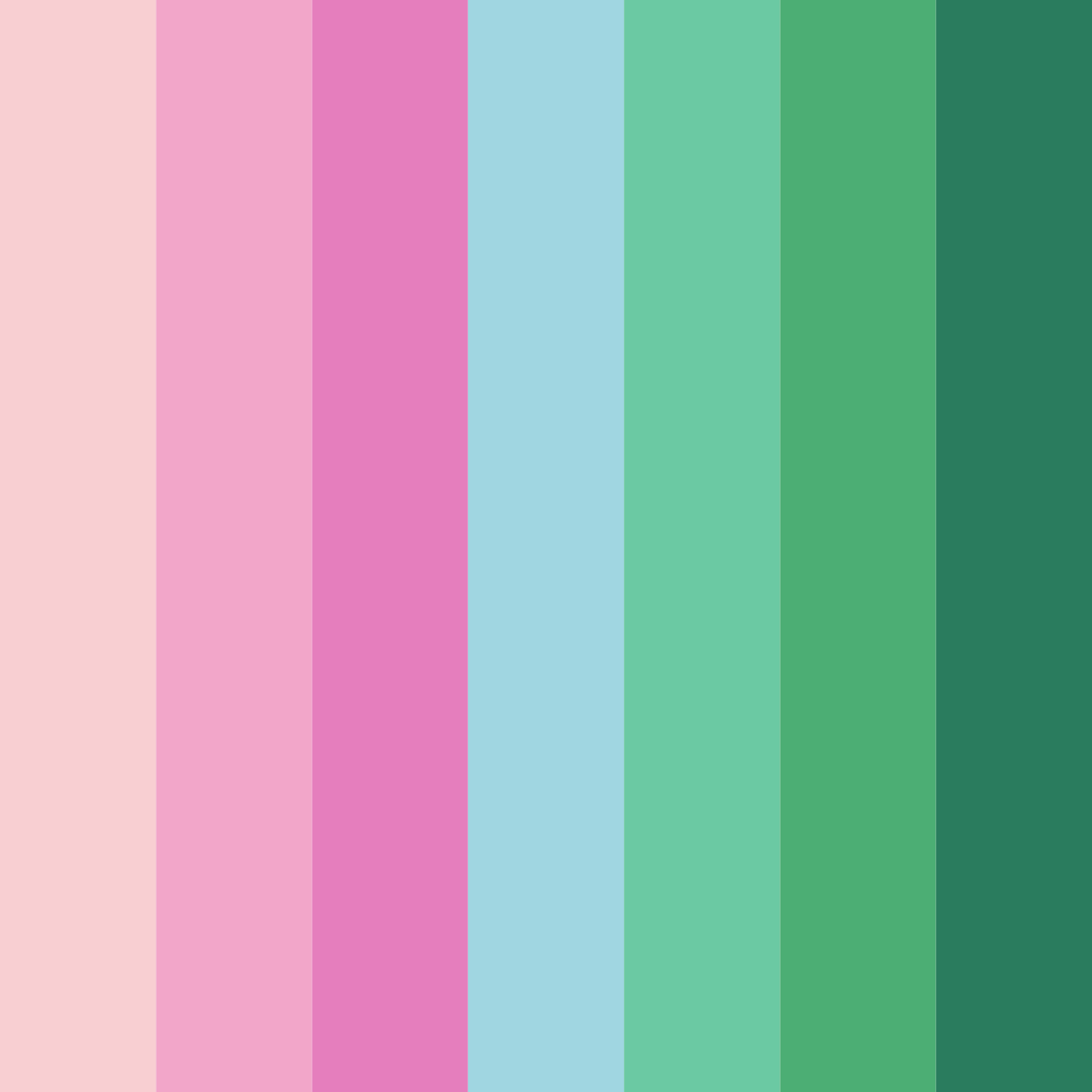Download pink beach color palette PNG image (square)