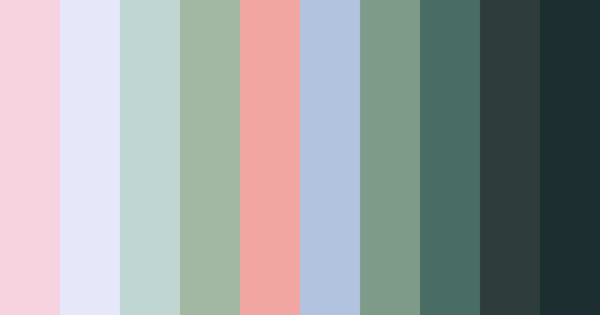 Download whimsical garden color palette PNG image (landscape)