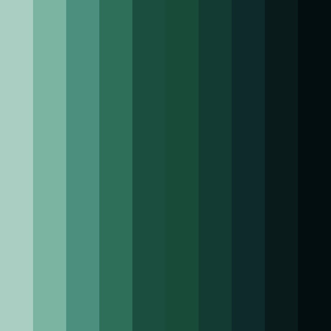 Download dark green forest color palette PNG image (square)
