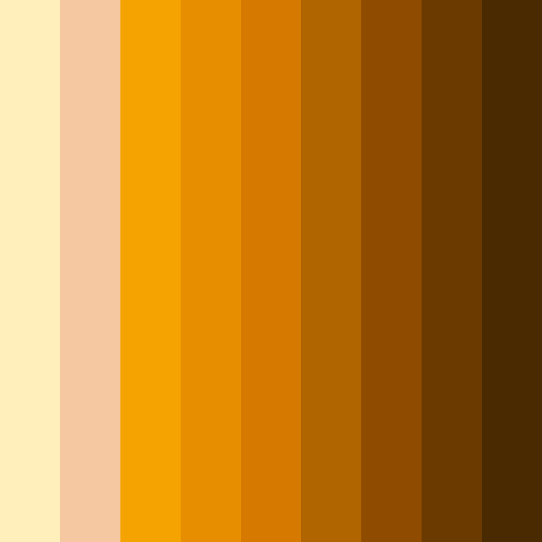 Download golden ember sunrise color palette PNG image (square)