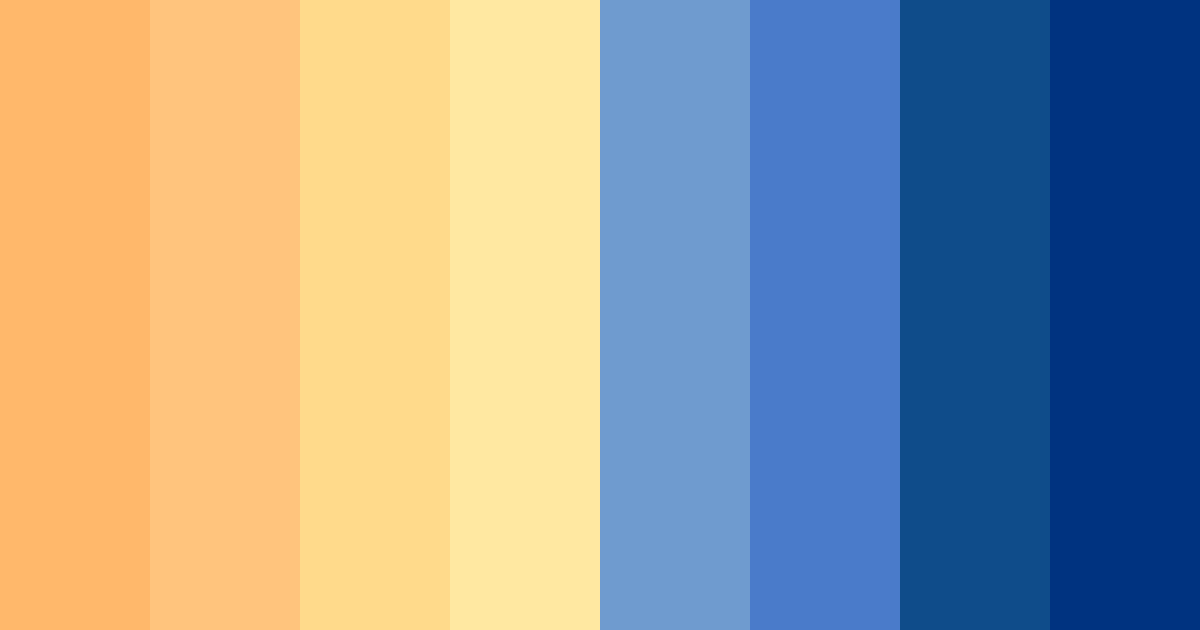 Download blue sunset color palette PNG image (landscape)