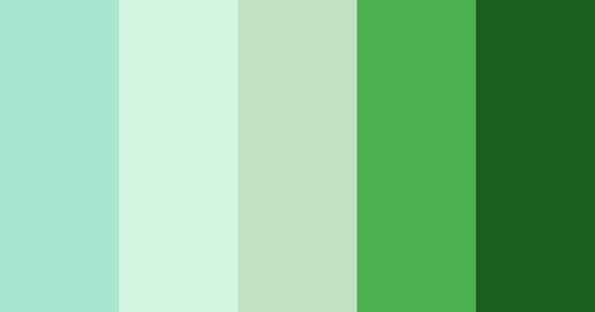 Download emerald serenity color palette PNG image (landscape)