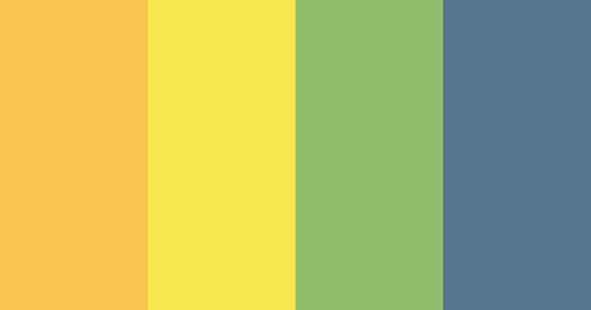 Download green sunshine color palette PNG image (landscape)