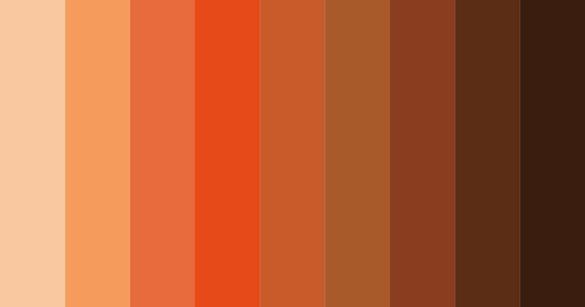 Download burnt orange glow color palette PNG image (landscape)