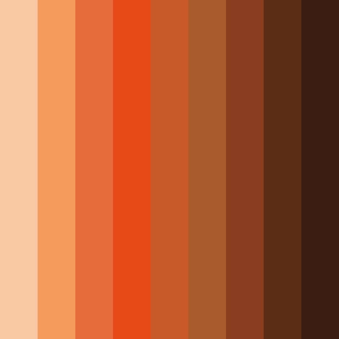 Download burnt orange glow color palette PNG image (square)