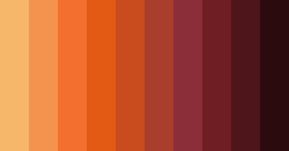 Download embered sunset color palette PNG image (landscape)