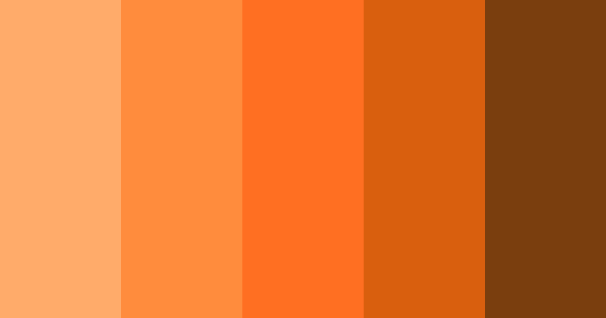 Download burnt orange shades color palette PNG image (landscape)