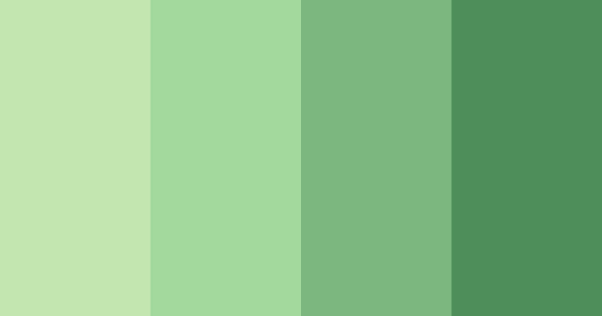 Download light green shades color palette PNG image (landscape)