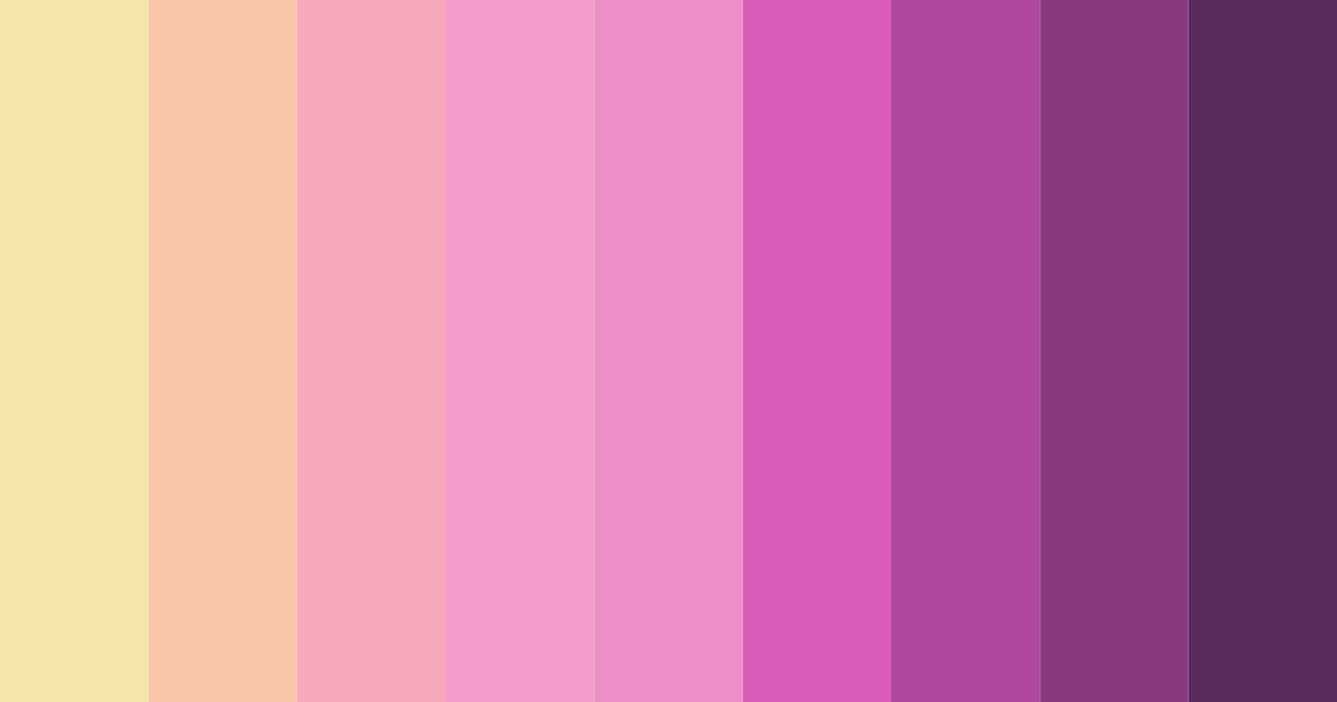 Download pink rainbow color palette PNG image (landscape)