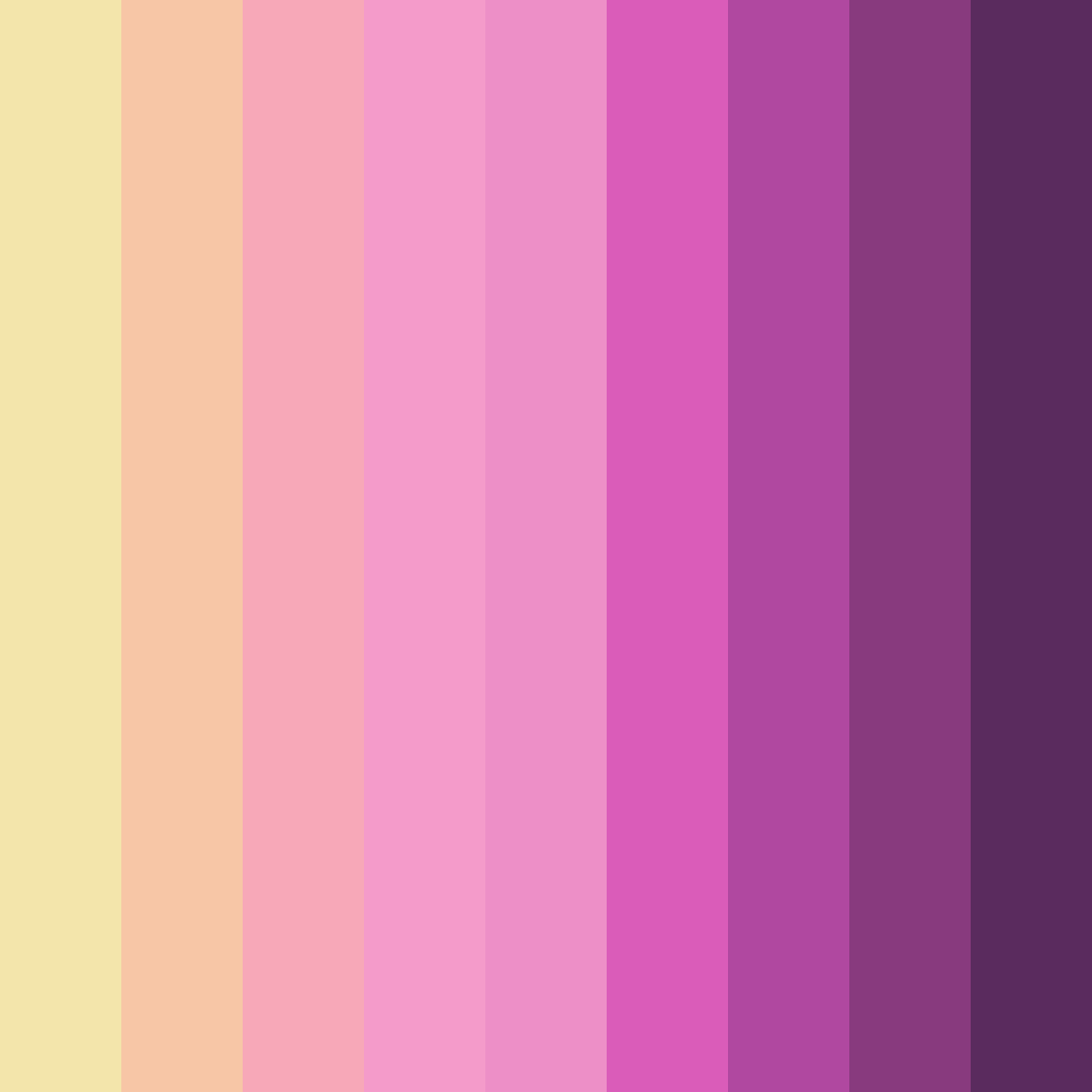 Download pink rainbow color palette PNG image (square)