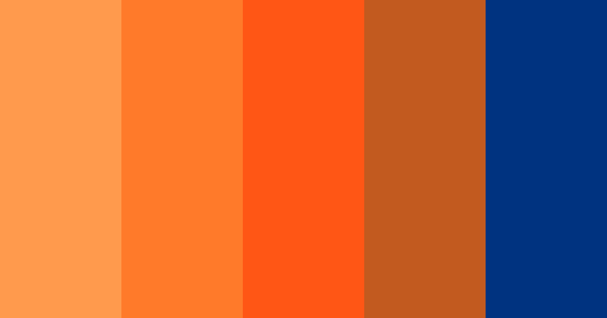 Download orange and blue harmony color palette PNG image (landscape)