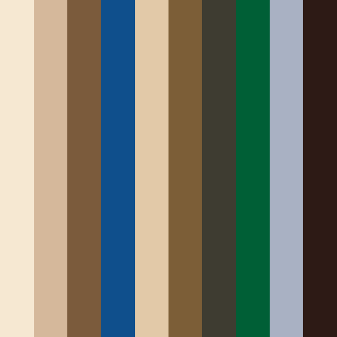 Download earthy blues and greens color palette PNG image (square)