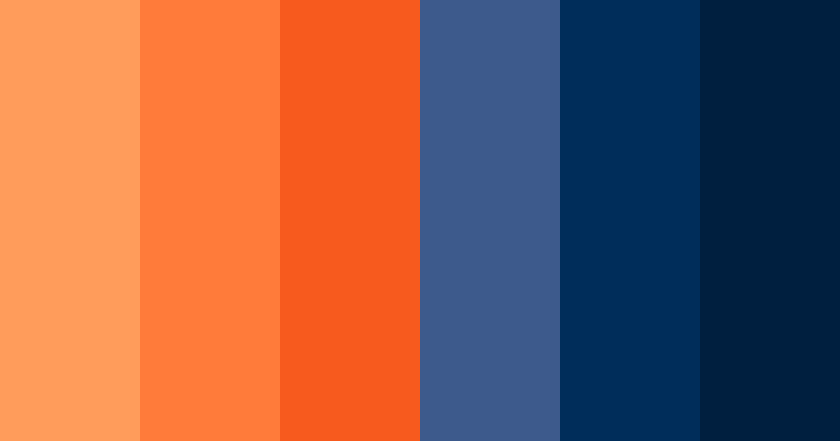 Download shades of orange and blue color palette PNG image (landscape)