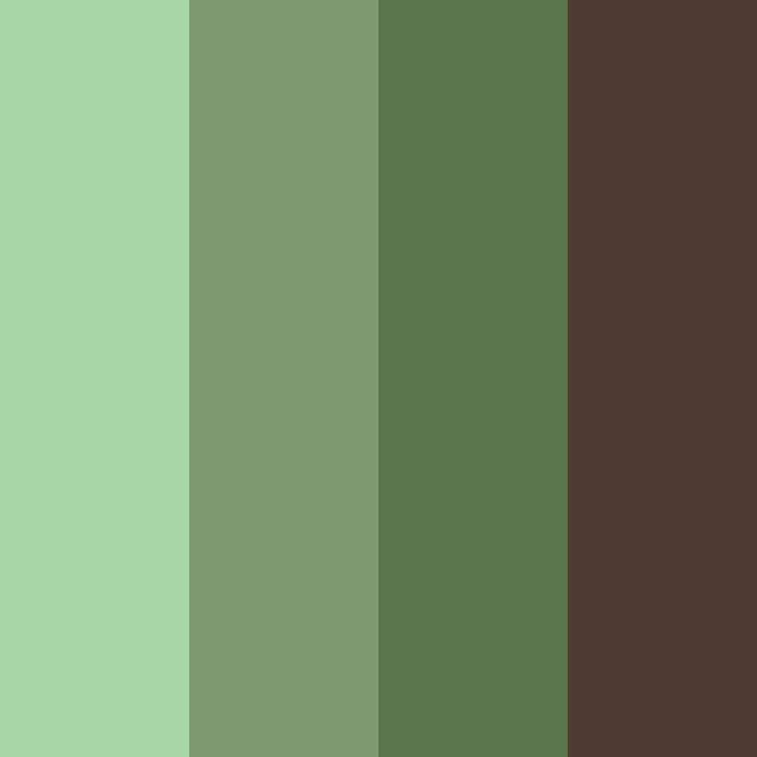 Download forest green and choco brown color palette PNG image (square)