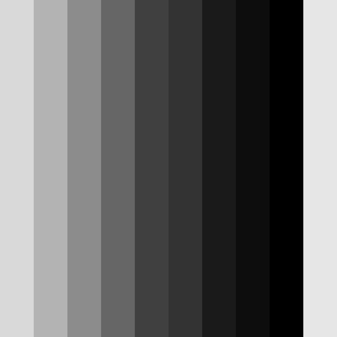 Download shades of grey color palette PNG image (square)