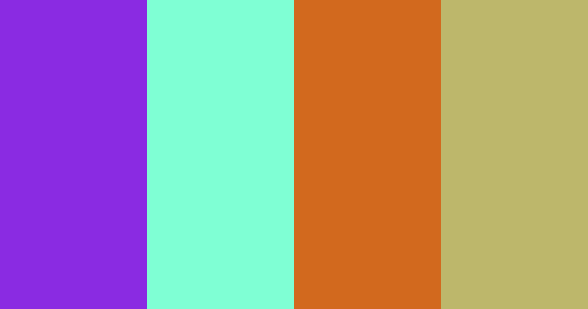 Download vivid violet aqua orange khaki color palette PNG image (landscape)