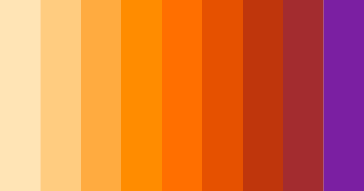 Download warm sunset color palette PNG image (landscape)