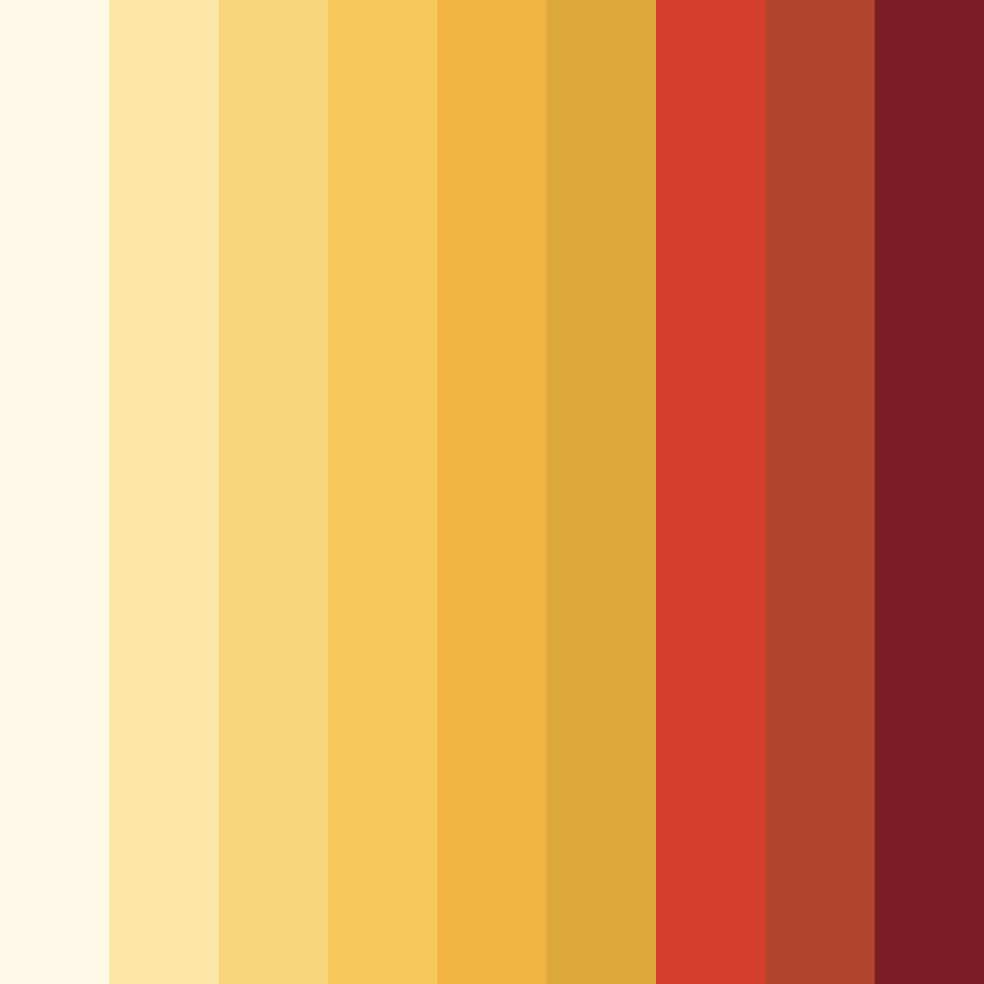 Download autumnal ember color palette PNG image (square)