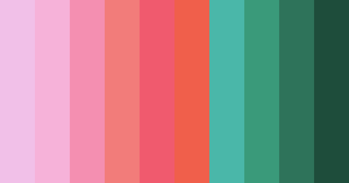 Download tropical blossom dream color palette PNG image (landscape)