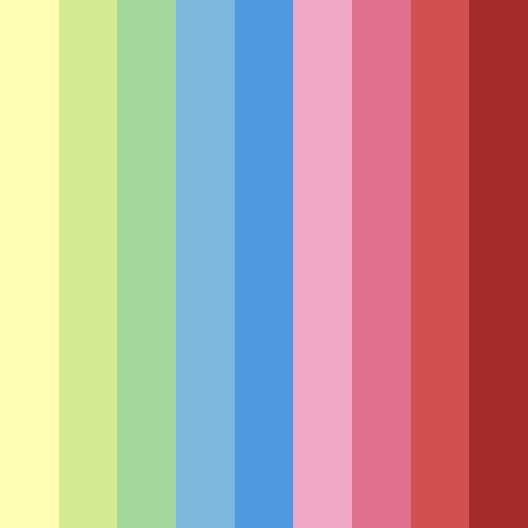 Download sunset spectrum color palette PNG image (square)