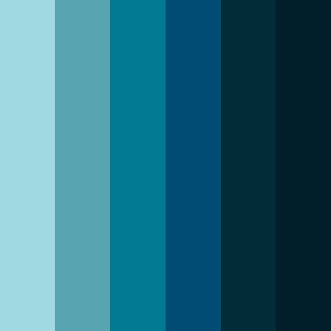 Download bright neon blue color palette PNG image (square)