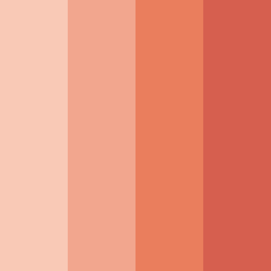 Download peach sunset color palette PNG image (square)