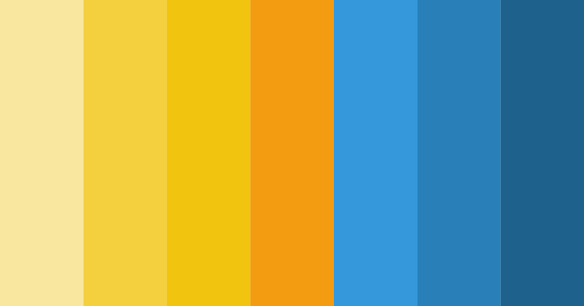 Download blue and yellow sunshine color palette PNG image (landscape)