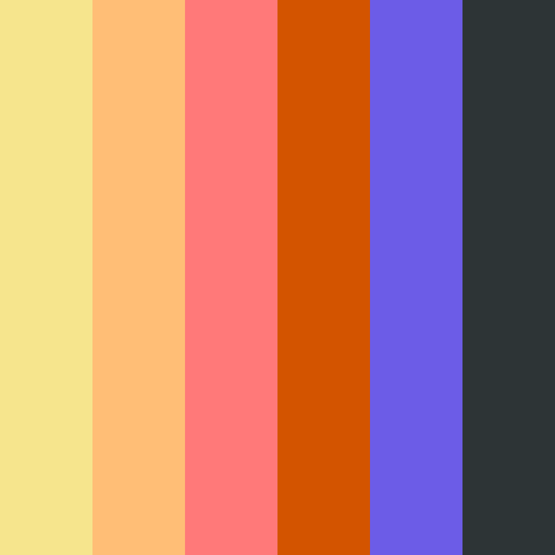 Download whimsical spectrum color palette PNG image (square)