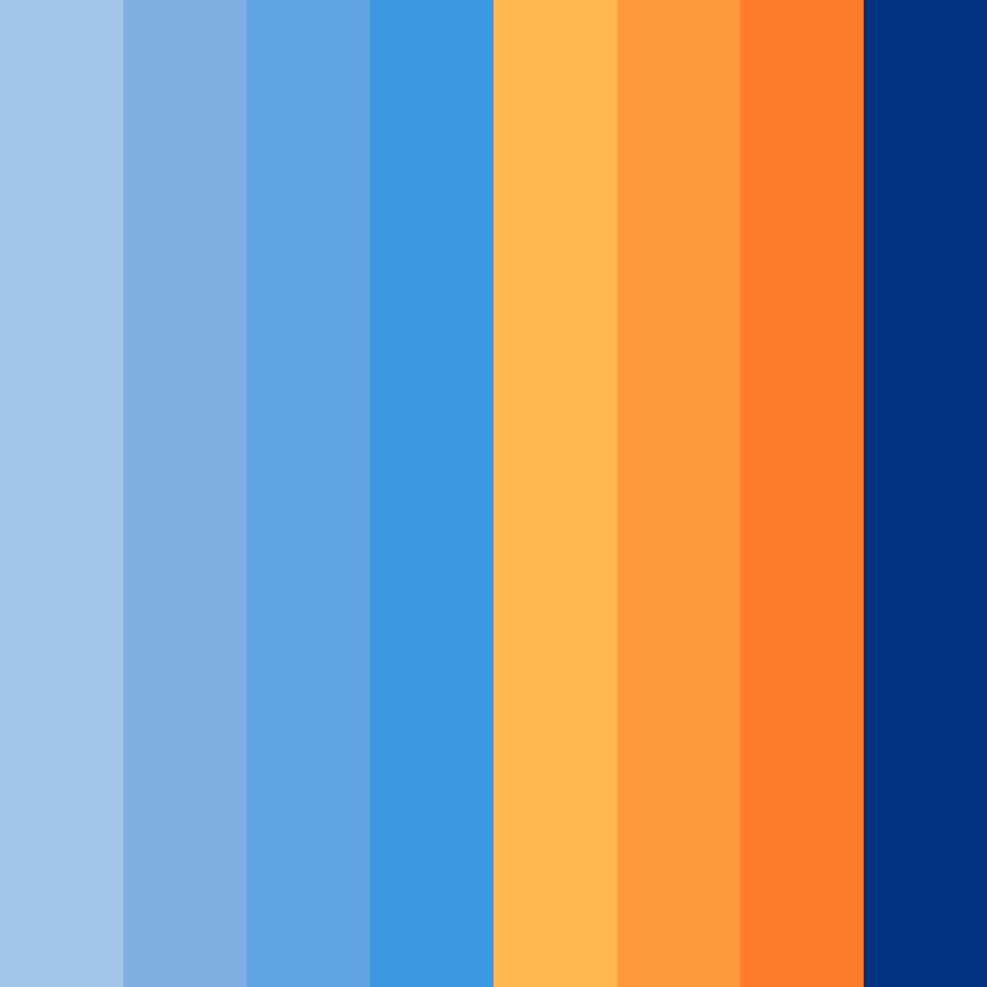 Download oceanic sunset color palette PNG image (square)