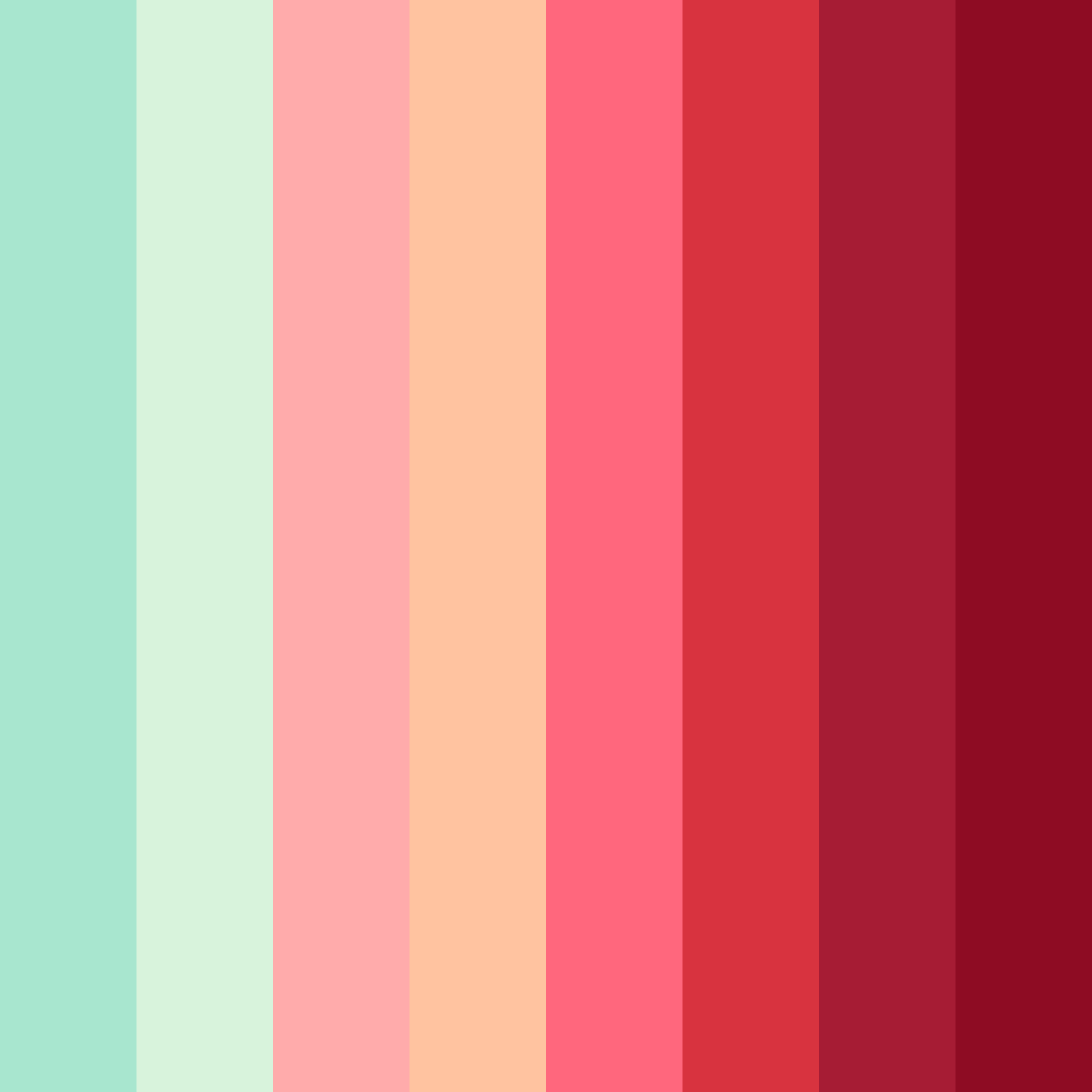 Download emerald to crimson harmony color palette PNG image (square)