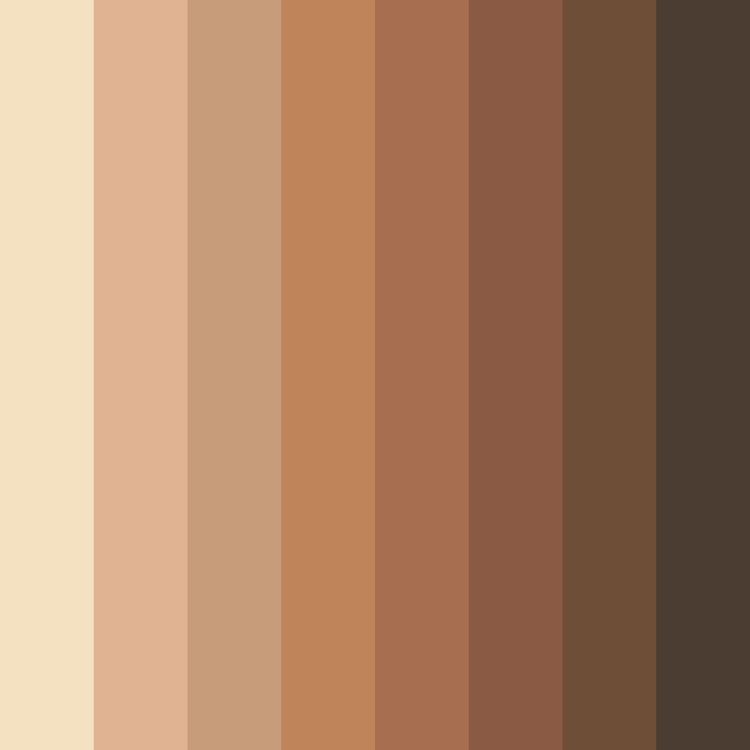Download vintage brown color palette PNG image (square)