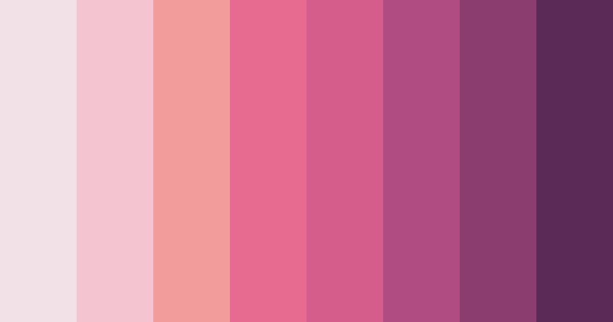 Download pink floral color palette PNG image (landscape)