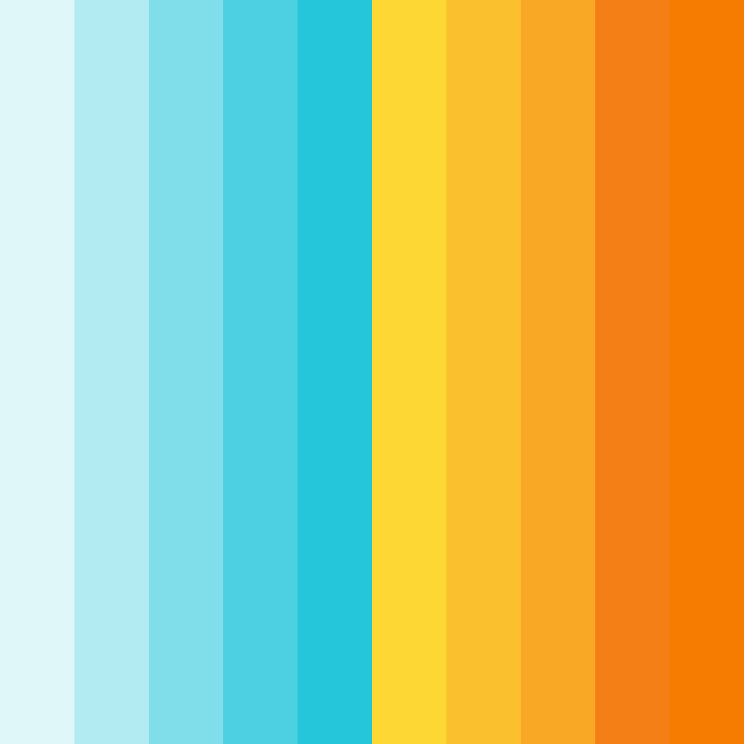 Download tropical tranquility color palette PNG image (square)