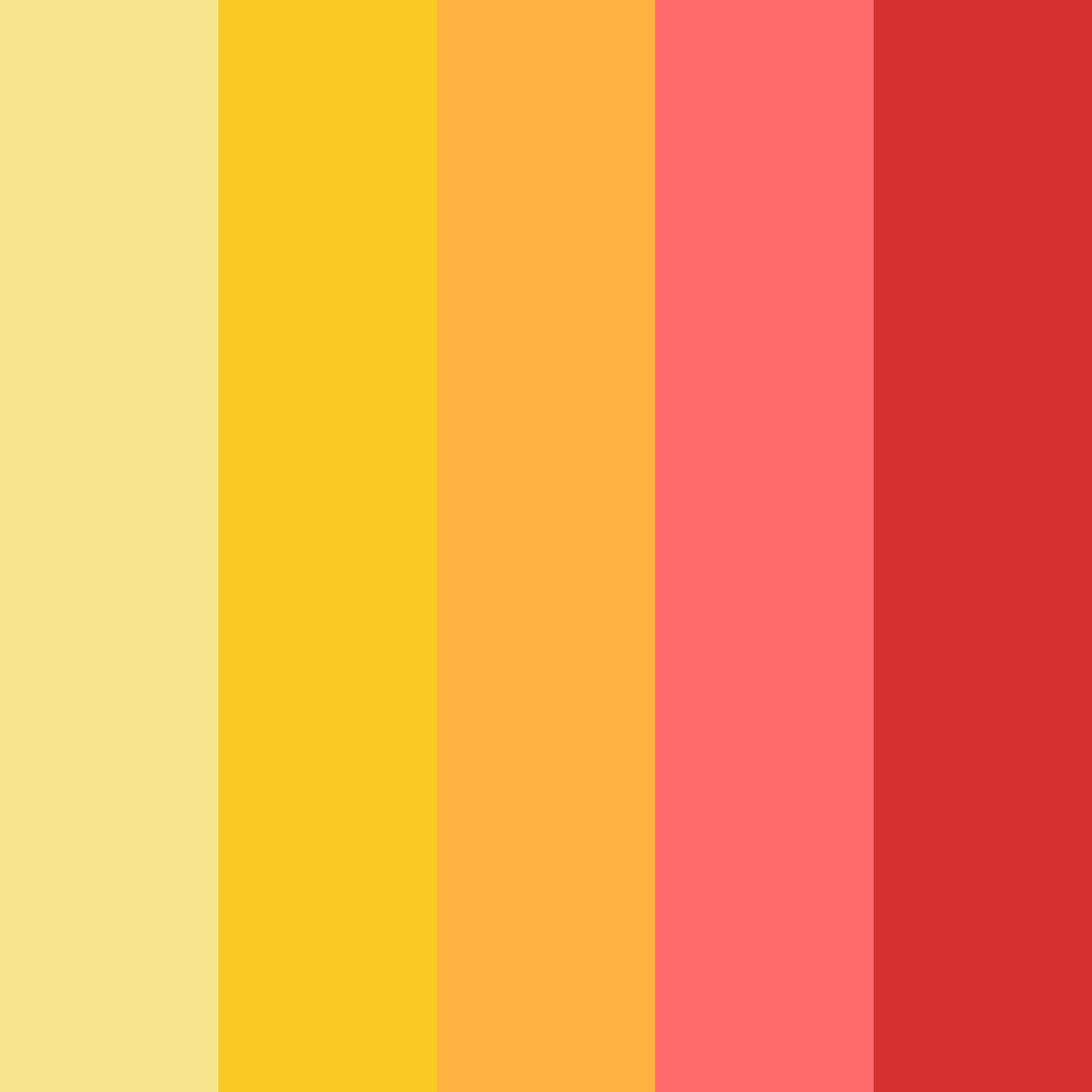 Download warm sunset color palette PNG image (square)