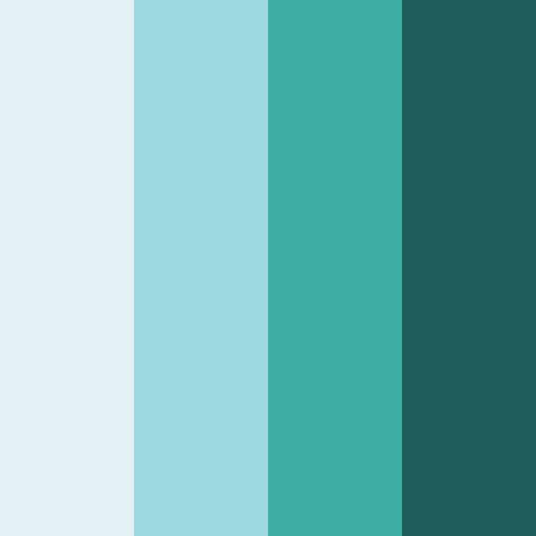 Download teal genshin impact color palette PNG image (square)