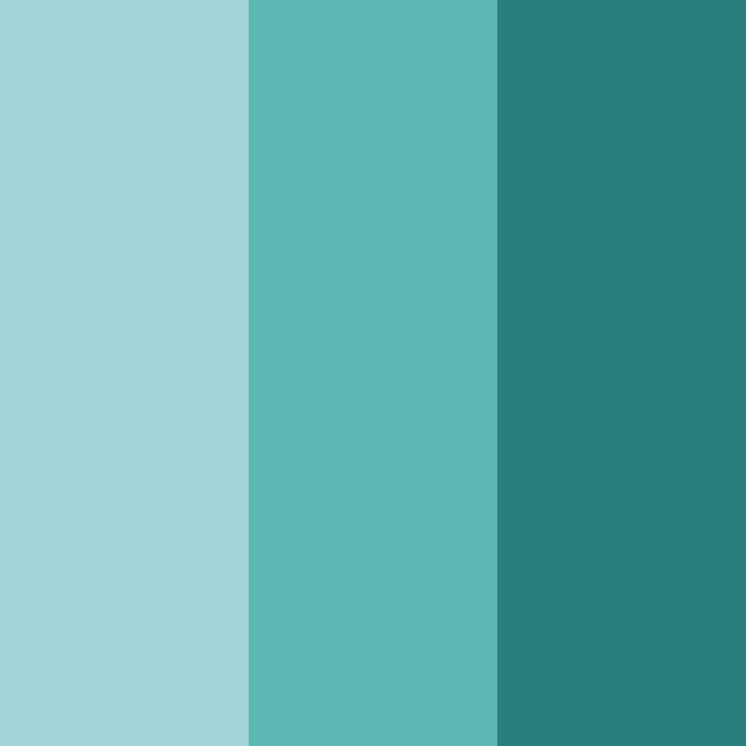 Download tropical teal oasis color palette PNG image (square)