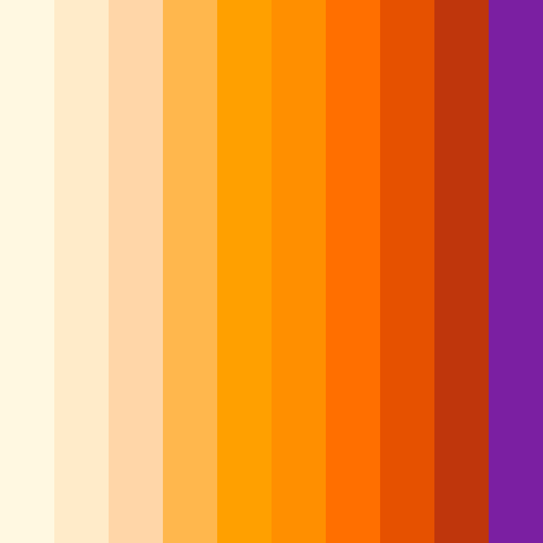 Download creamy orange color palette PNG image (square)