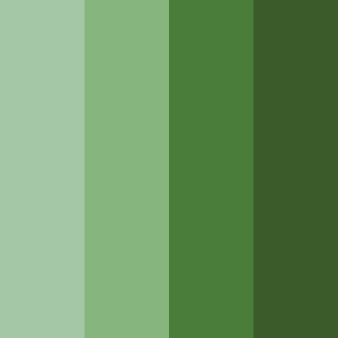 Download green shades color palette PNG image (square)